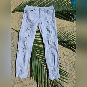 VIP White Distressed Women Jeans